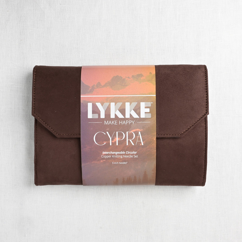 Lykke Cypra Copper 5 Interchangeable Circular Needle Set, Brown Vegan Suede  Case – Wool and Company