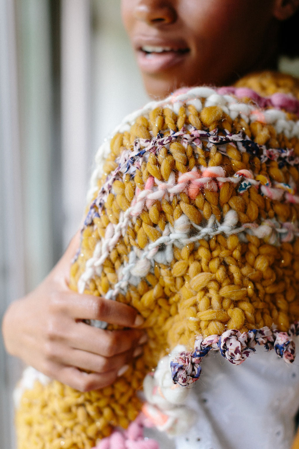 Bonfire Crescent Shawl