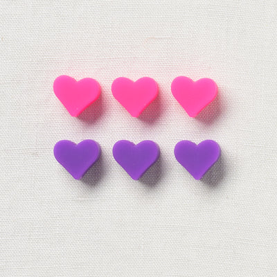 Fox & Pine Stitch Stoppers, Pink & Purple Hearts