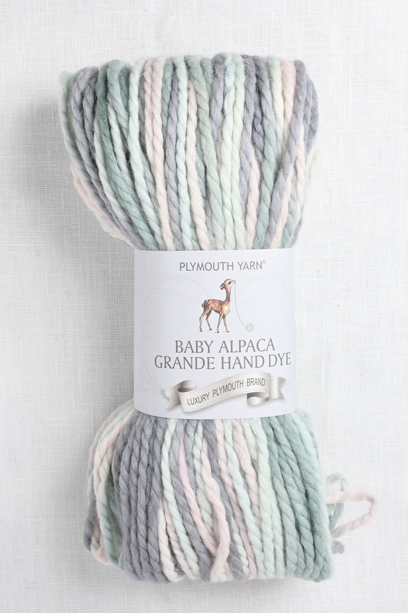 Plymouth Baby Alpaca Grande Hand Dye 31 Mint Grey Mix
