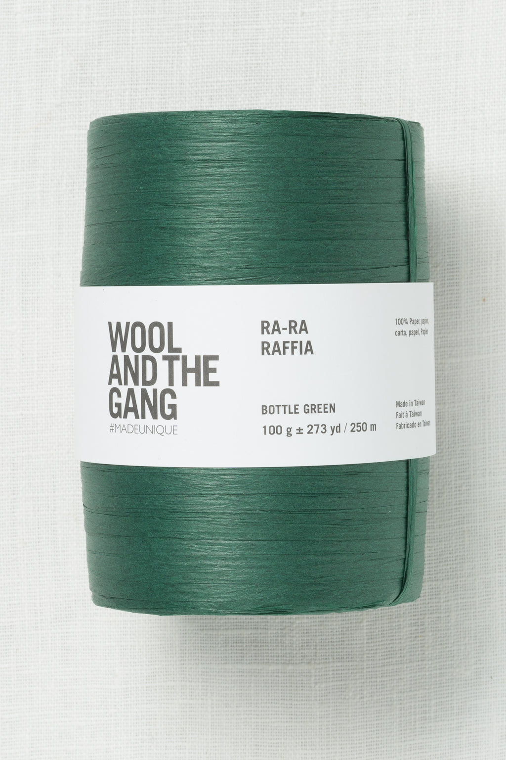 Wool and the Gang Ra-Ra Raffia Bottle Green