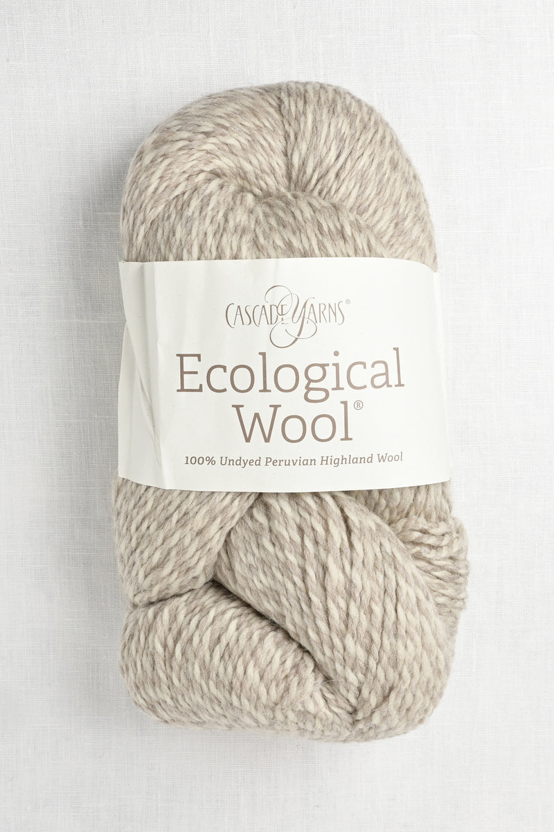 cascade ecological wool 9022 natural taupe twist