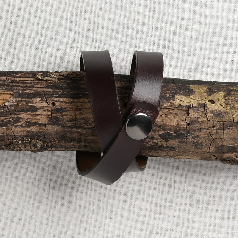 JUL Designs Simple Snap Shawl Cuff/Bracelet, Espresso w/ Gunmetal Hardware