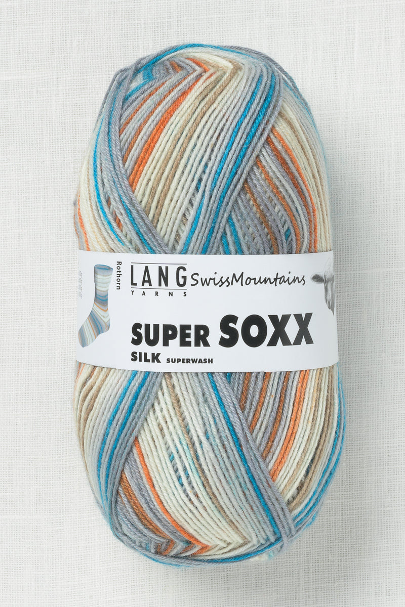 Lang Yarns Super Soxx Silk 411 Rothorn