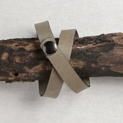 JUL Designs Simple Snap Shawl Cuff/Bracelet, Pewter w/ Gunmetal Hardware