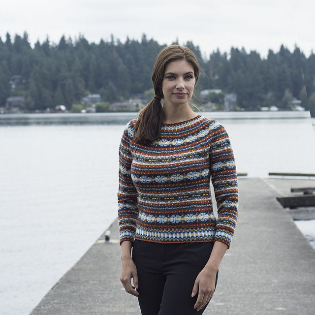 Blue Flax Fair Isle Pullover