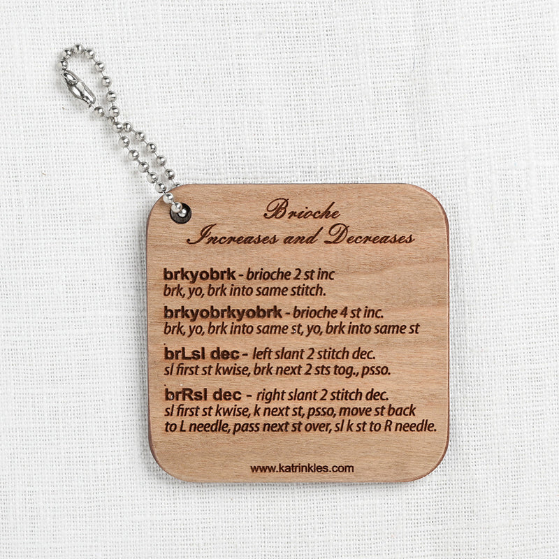 Katrinkles Brioche Increases & Decreases Instruction Fob