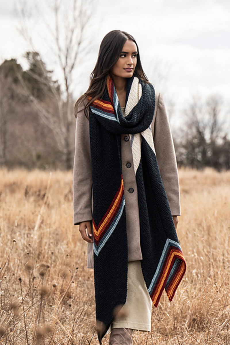 Blue Sky Fibers Marion Wrap by Megan Gonzalez