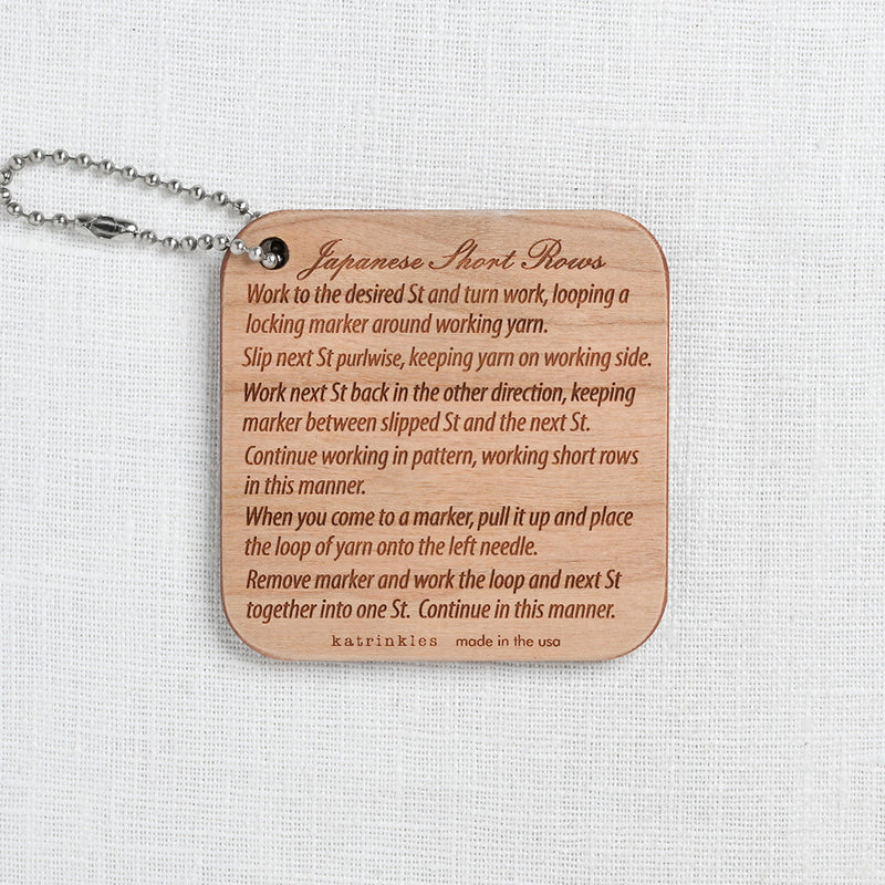 Katrinkles Japanese Short Rows Instruction Fob
