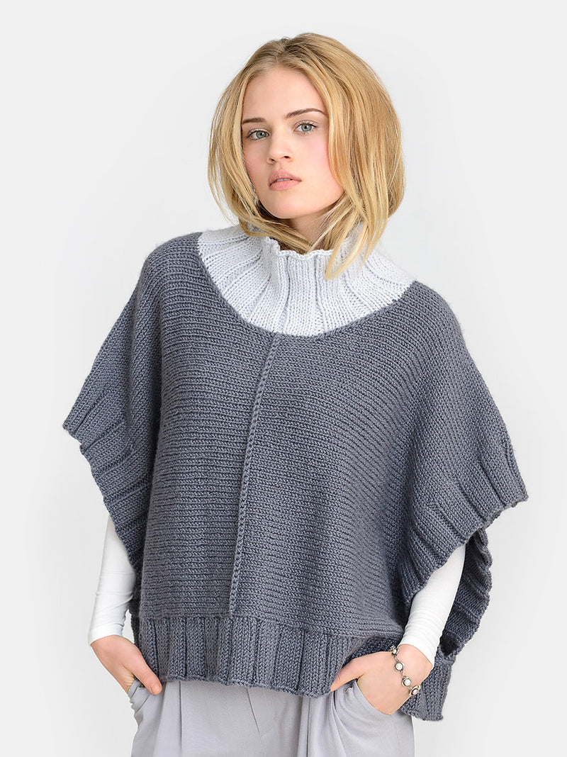Two Harbors Poncho No 20156 by Sarah Smuland – Wool and Company