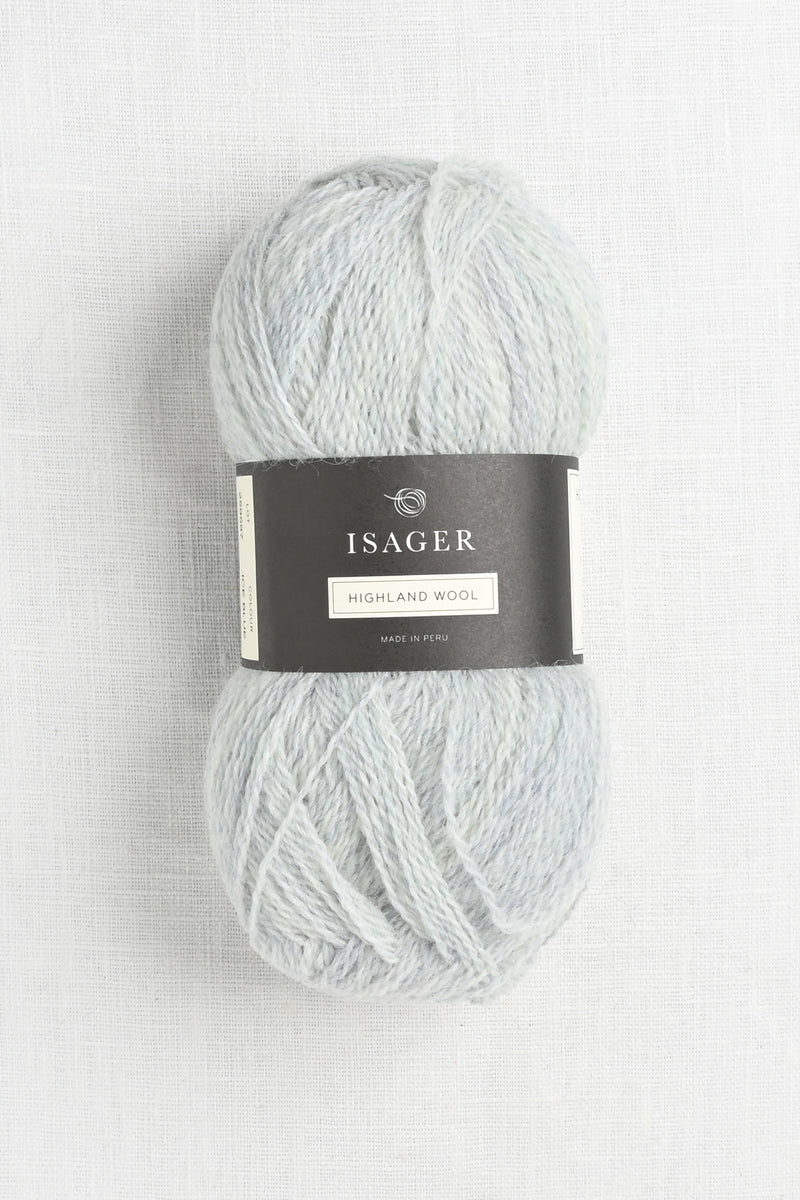 isager highland wool ice blue