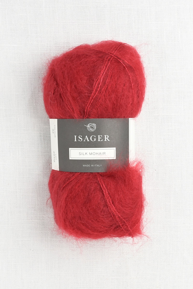 isager silk mohair 32 red