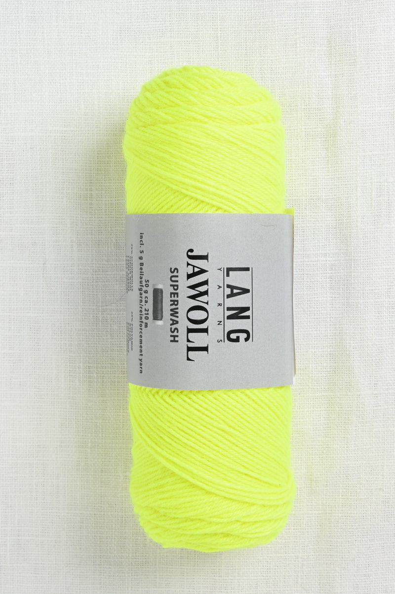 lang yarns jawoll 313 fluorescent yellow