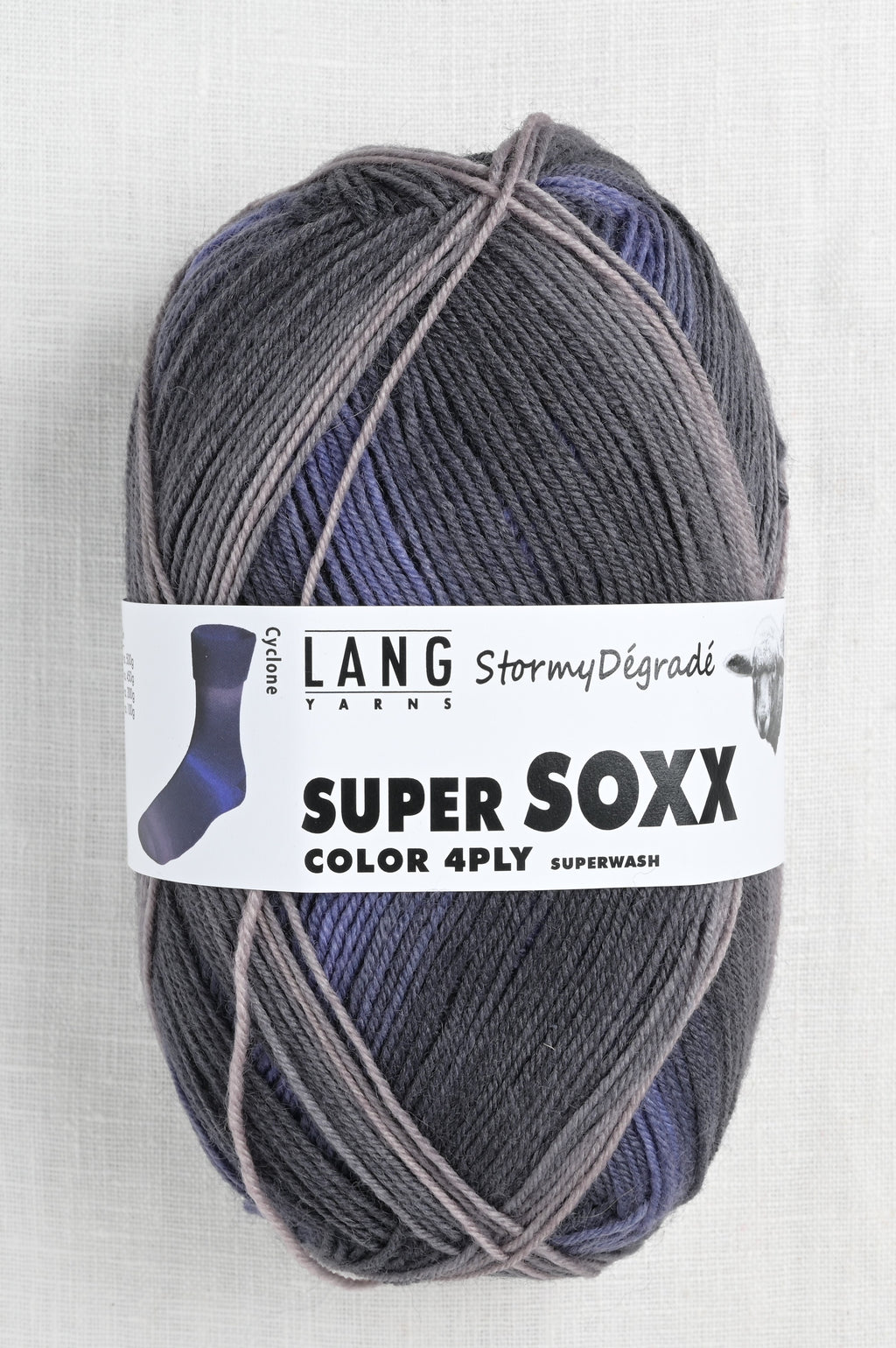 lang yarns super soxx color 333 cyclone