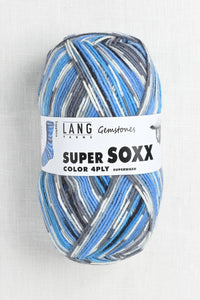lang yarns super soxx color 388 sapphire