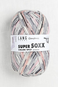 lang yarns super soxx color 389 rosequartz