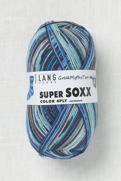 lang yarns super soxx color 397 poseidon