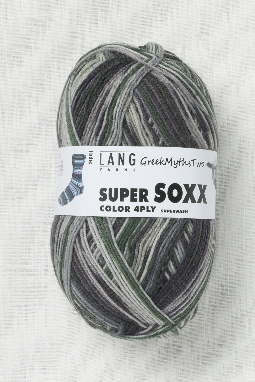 lang yarns super soxx color 398 hades