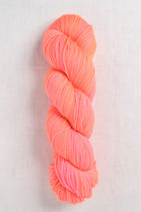 madelinetosh tosh sock neon peach