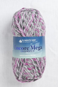 plymouth encore mega colorspun 7166 pink grey