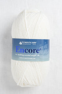 plymouth encore worsted 208 white