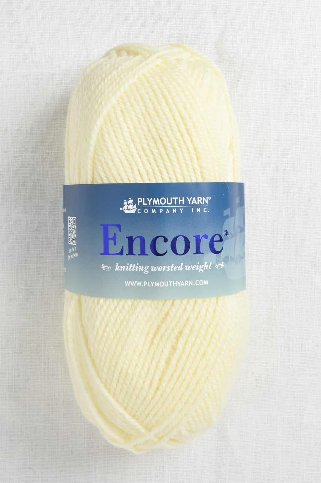 plymouth encore worsted 896 petal yellow