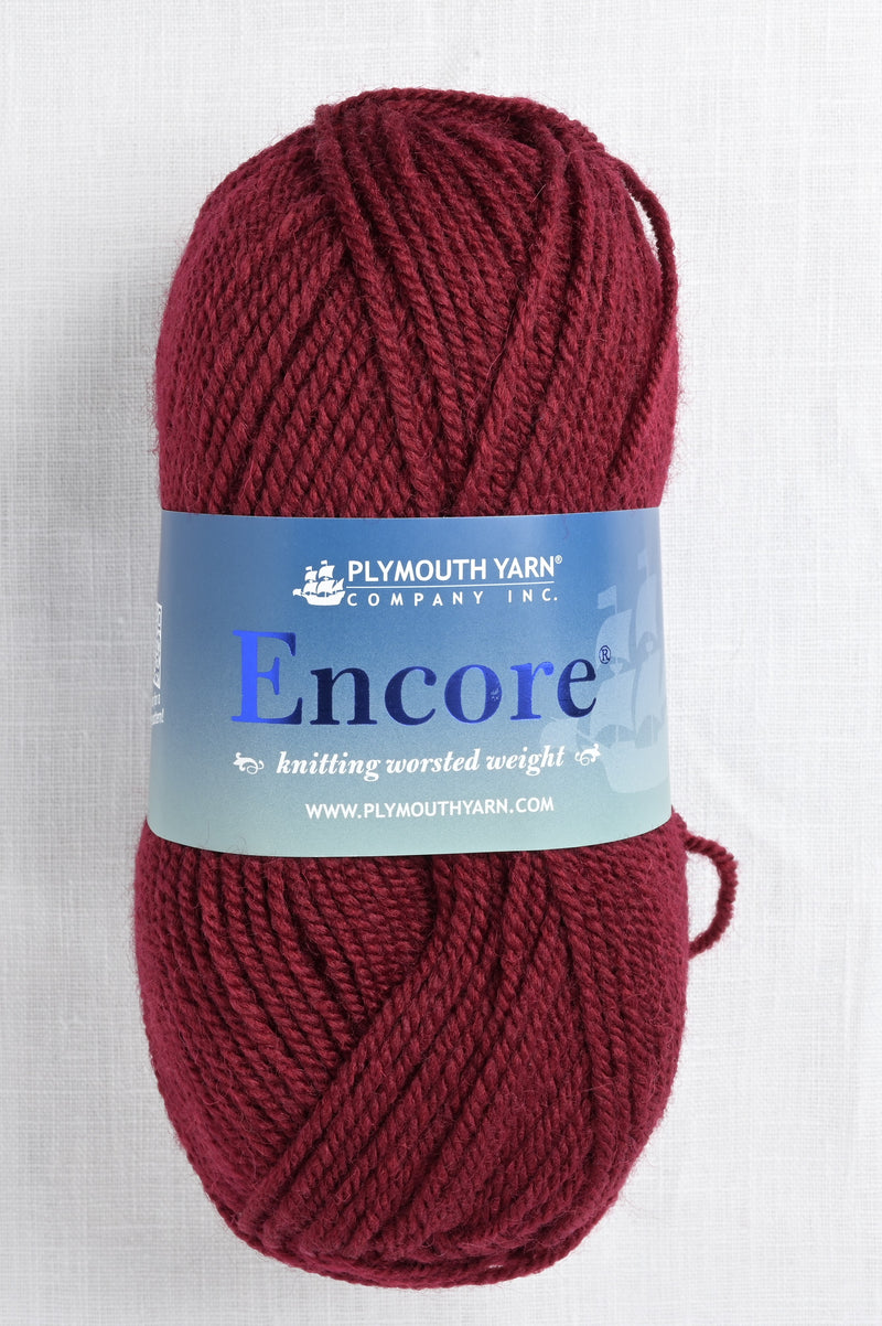 plymouth encore worsted 999 deep burgundy