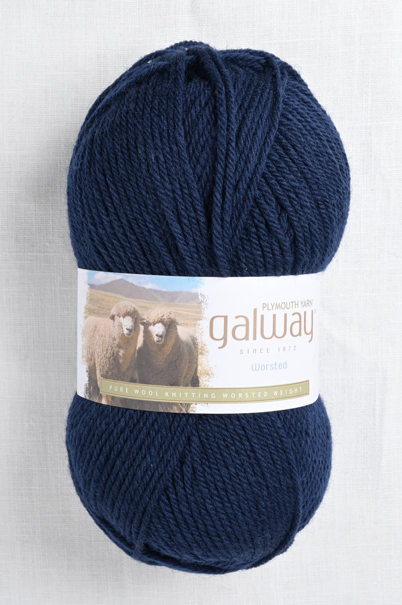 plymouth galway worsted 10 navy