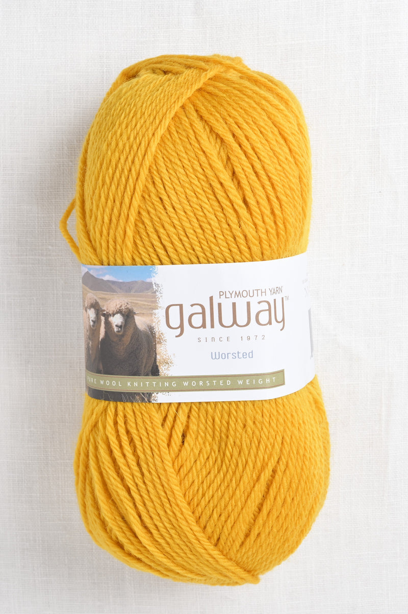 plymouth galway worsted 179 lemon zest