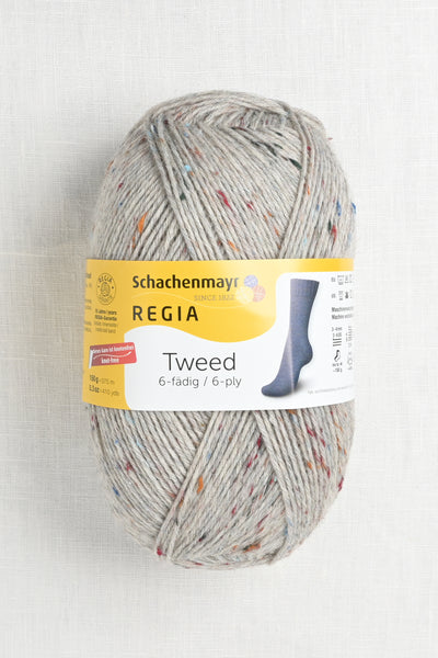 regia 6-ply tweed 90 light grey