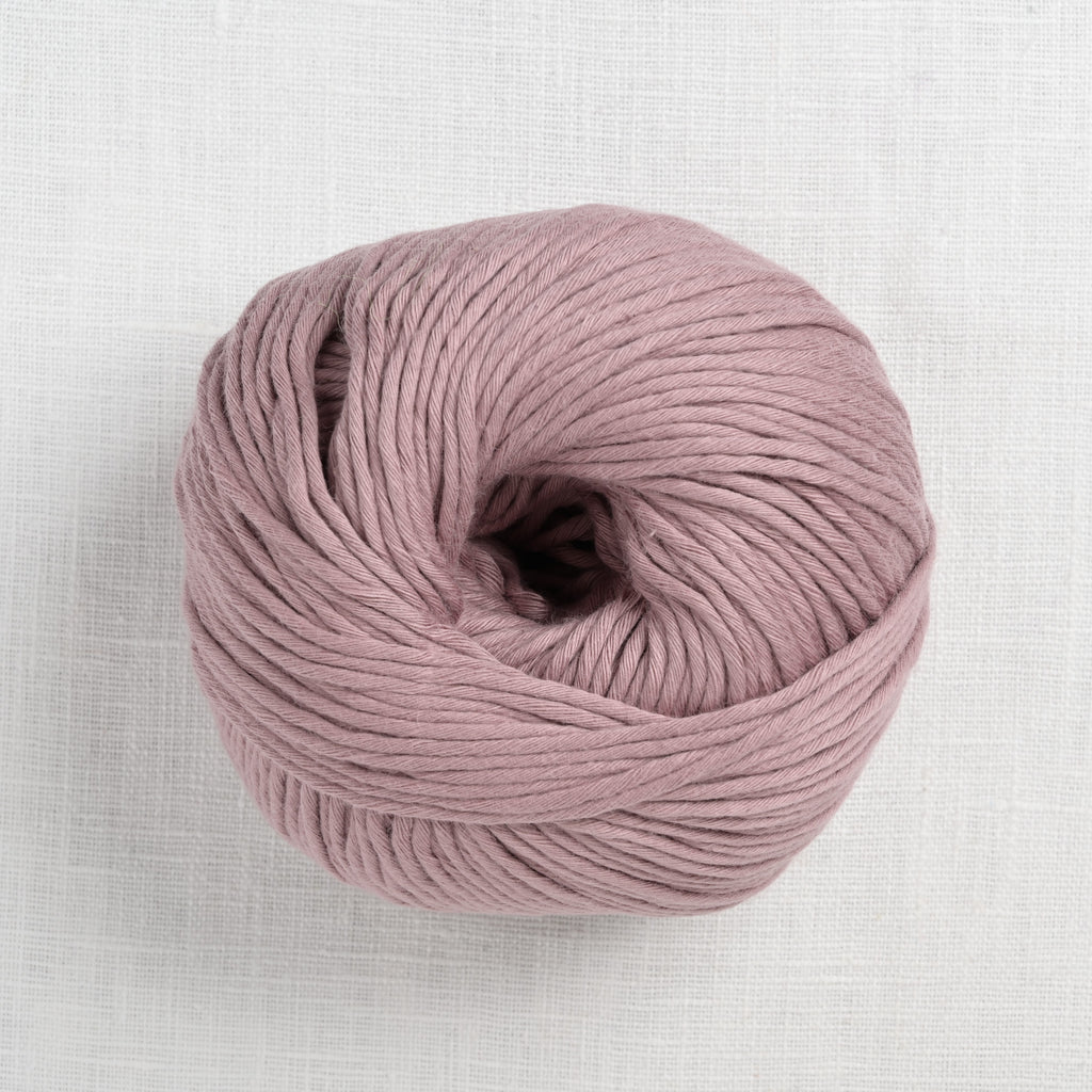 wool and the gang shiny happy cotton 152 mellow mauve