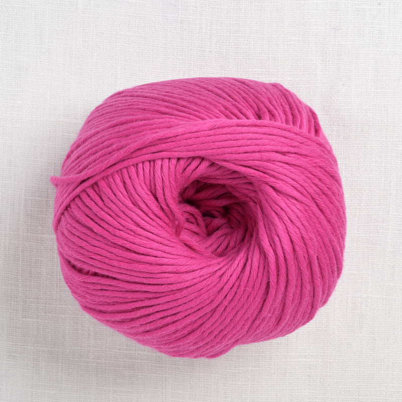 wool and the gang shiny happy cotton 40 hot pink