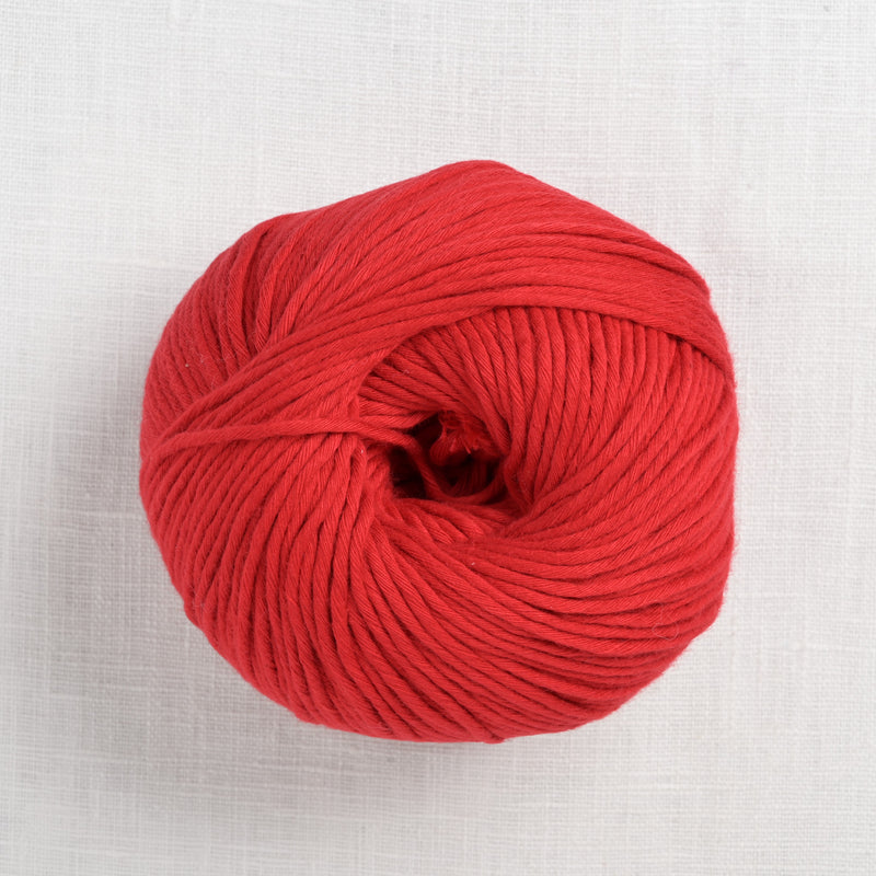 wool and the gang shiny happy cotton 50 lipstick red