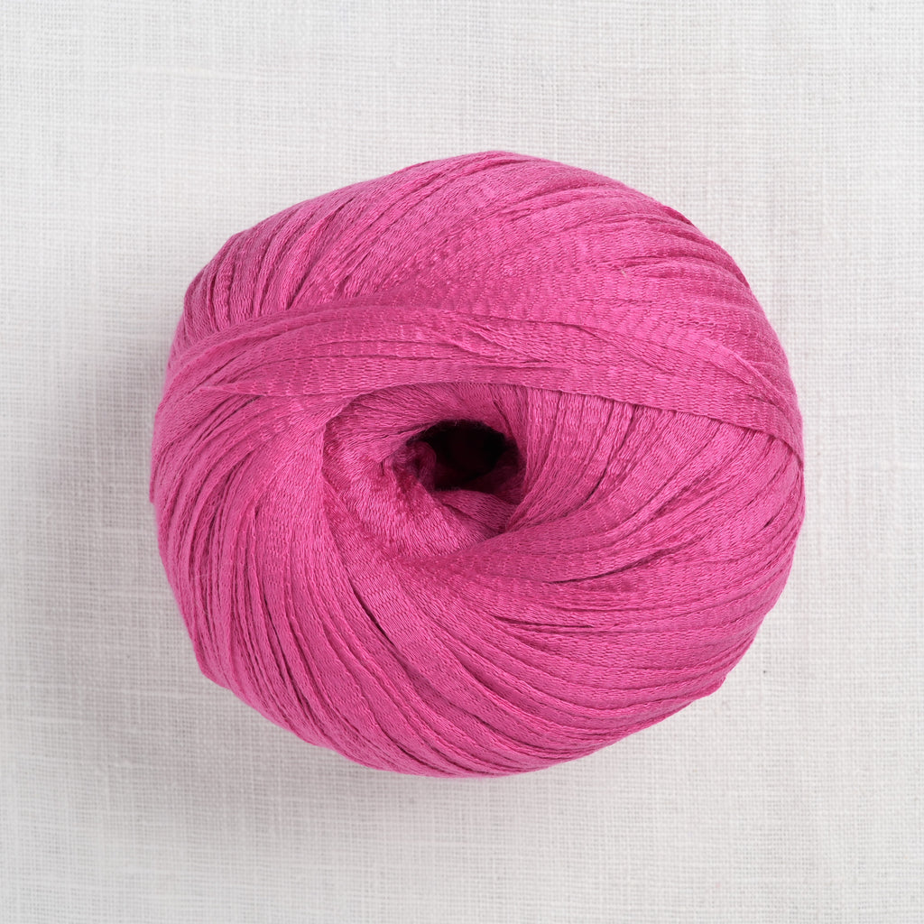 wool and the gang tina tape yarn 40 hot pink